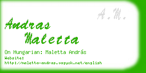 andras maletta business card